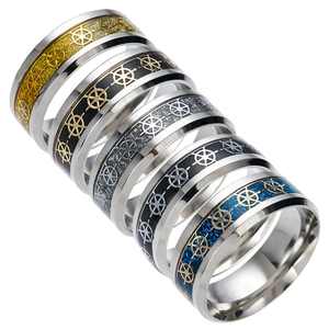 Nautischer Mittelmeerstil Steuerrad Edelstahl Ring Für Damen Herren Vintage Punk Seemann Schmuck Band Ring