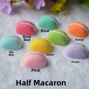 Flat back macaron resin charms in multiple pastel colors for DIY jewelry and phone cases