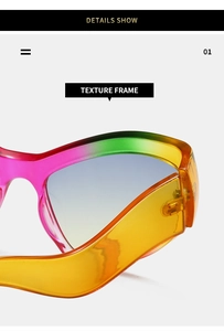 Detailed macro view showing the smooth texture and gradient finish of the cat eye frame