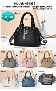 Detailed dimensions of this lychee leather shell bag showing 25cm length and height