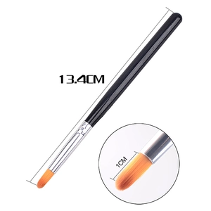 Black handle nail art gradient brush with 13.4cm total length and 1cm ombre round tip