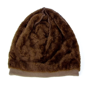 Winter thermal knit beanie featuring thick fleece lining and star pattern for men