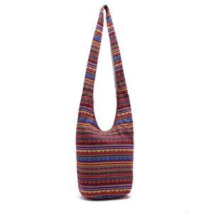 Women Ethnic Bohemian Hobo Bag Large Capacity Linen Cotton Printed Crossbody Shoulder Travel Casual Purse