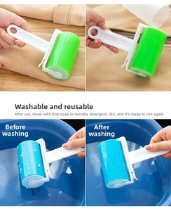 Washable lint roller cleaning process and dust removal effect on wool fabric surface
