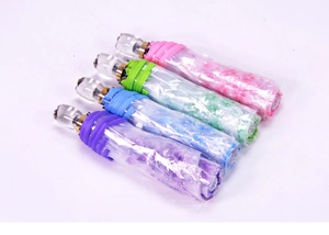 Foldable cherry blossom umbrellas in four colors with frosted translucent finish
