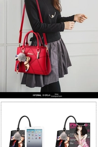 Size comparison of a quilted leather handbag with a fashion magazine and tablet device