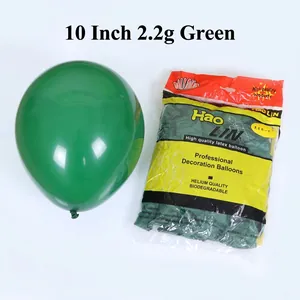 10-inch dark green latex balloon 2.2g professional decoration for Christmas party setups