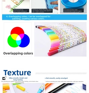 Waterproof fabric markers for DIY pillow painting with fast-drying alcohol ink