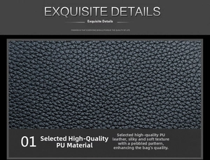 Gros plan sur la texture grainée lychee du cuir PU noir d'un portefeuille pour homme