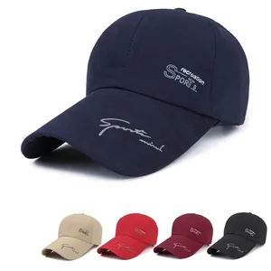 Mens Baseball Cap Outdoor Sports Sun Protection Adjustable Polyester Canvas Hat Recreation Letter Print