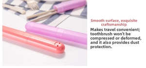 Detail of portable toothbrush cases with smile vent and smooth plastic surface