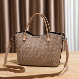 Borsa Tote In Pelle PU Intrecciata Con Tracolla Regolabile Stile Retro Minimalista Per Donna Uso Quotidiano
