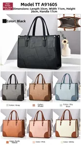 Tabella taglie dettagliata della borsa tote geometrica da 33cm con opzioni di colore