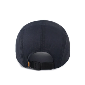 Quick-dry sun protection baseball cap in navy blue with adjustable back buckle closure