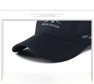 Detailed macro view of triple-stitched visor with UPF 50+ sun protection rating