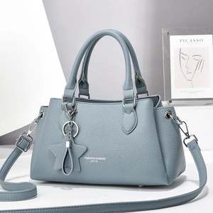 Sac À Bandoulière Femme Cuir PU Grain De Litchi Sac À Main Crossbody Avec Pendentif Étoile Élégant Mode Décontracté