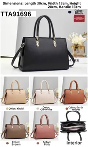 Vista dettagliata della borsa da donna con dimensioni 30x20x13cm e opzioni di colore