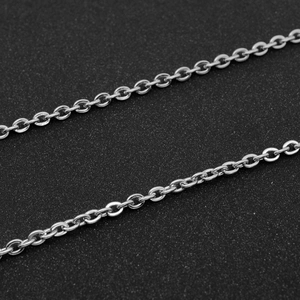 Polished silver stainless steel cross chain necklace for women jewelry DIY making
