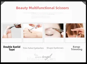 Detailed use cases of stainless steel beauty scissors for eyebrow and eyelash trimming