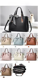 Detailed grid showing 8 colors and interior structure of a stylish litchi texture handbag