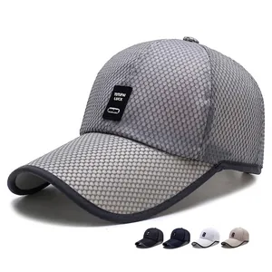 Mesh Baseball Cap Breathable Sun Protection Outdoor Sports Adjustable Long Brim Hat For Men And Women Lightweight