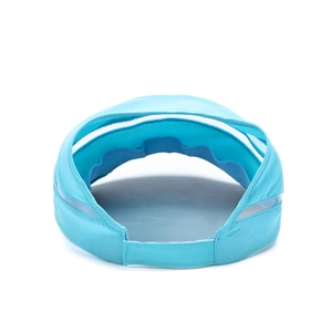 Light blue sun visor hat for men and women with retractable brim and mesh panels