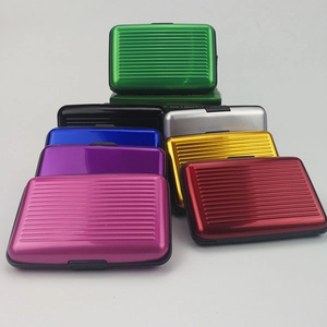 RFID Blocking Credit Card Holder Aluminum Alloy Metal Hard Shell Wallet Waterproof Anti-Magnetic Multi-Slot Travel Case