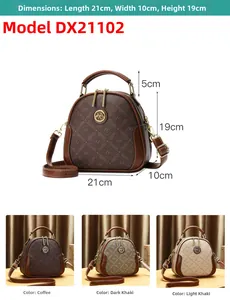 Detailed size chart for retro boston bag showing 21x10x19cm dimensions and three colors