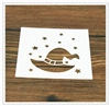 Stencil tool for coffee art featuring a witch hat and stars for Christmas theme
