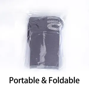 Foldable and portable grey mesh outdoor baseball cap in transparent packaging