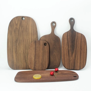 Black Walnut Wood Cutting Board Solid Wood Bread Board Serving Tray With Handle Hanging Hole Polished Minimalist Kitchen