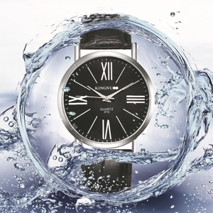 Men Business Quartz Watch Leather Strap Roman Numerals Dial Waterproof Luminous Fashion Casual Wristwatch For Men Women Gift