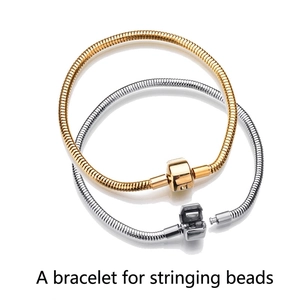 316L Stainless Steel Snake Chain Bracelet Gold Silver DIY Charm Bracelet Base With Barrel Clasp For Men Women Fashion Jewelry