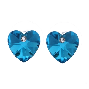 Heart Stud Earrings Alloy Multi Cut Crystal Sparkle Rhinestone Sweet Elegant Fashion Jewelry For Women