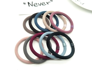 Set of 10 durable braided elastic hair ties in various colors for daily hairstyling