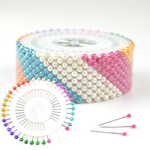 Alfileres Con Cabeza De Perla Artificial Agujas De Posicionamiento De Bola De Plástico Redondas De Colores Para Coser DIY Artesanía Herramientas De Sastrería