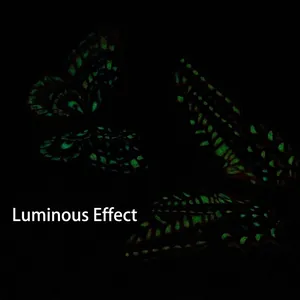 Set of 12 luminous 3D double-layer butterfly wall stickers with green glow effect
