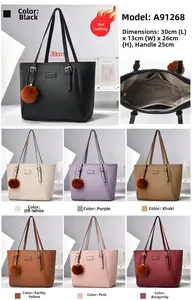 Shopper aus PU-Leder mit Litschi-Muster, Innenstruktur und 7 verschiedenen Farbauswahlen
