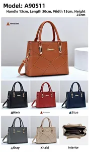 Detailed view of the large capacity crossbody handbag with internal zipper compartments