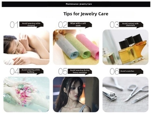 Detailed jewelry care guide for crown earrings showing maintenance and cleaning tips