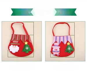 Kerst stof snoep cadeautas draagbare appelzak feestelijke vakantie feestelijke deco