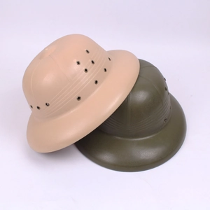 Classic pith helmet sun hat in khaki and army green for outdoor sun protection