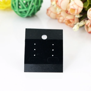 Earring Display Cards Black Velvet Flocked PVC Stud Jewelry Packaging Tags With Hanging Hole Professional Organizers