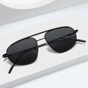 Aviator Sunglasses Metal Frame Double Bridge UV400 Protection Fashion Retro Eyewear For Women
