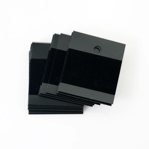 Black velvet PVC earring display cards with hanging holes for jewelry packaging