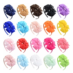Girls Sweet Grosgrain Ribbon Large Bow Headband Children Toddlers Polyester Hair Band Boutique Hair Accessories
