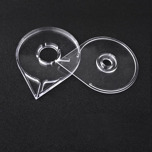 Transparent acrylic nail tape dispenser box for professional manicuring tools on black background