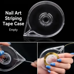 Nail Art Striping Tape Dispenser Case Empty Plastic Box Holder For Gold Silver Wire Line Extraction Storage Tool