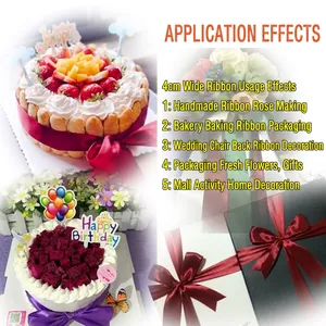 Versatile 4cm satin ribbon for wedding decor, gift wrapping and flower arrangements