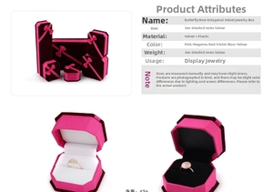 Macro detail of velvet octagonal jewelry boxes with elegant bow ribbons in multiple colors